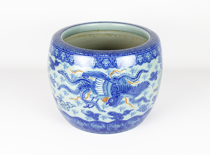 Porcelain Hibachi, Traditional Japanese Fire Bowl - YO07010264