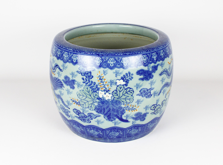 Porcelain Hibachi, Traditional Japanese Fire Bowl - YO07010264