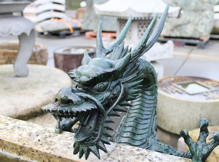 Shoryu Tosuiko, Japanese Bronze Dragon Water Spout  - YO07010238