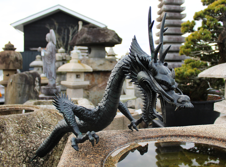 Shoryu Tosuiko, Japanese Bronze Dragon Water Spout - YO07010239