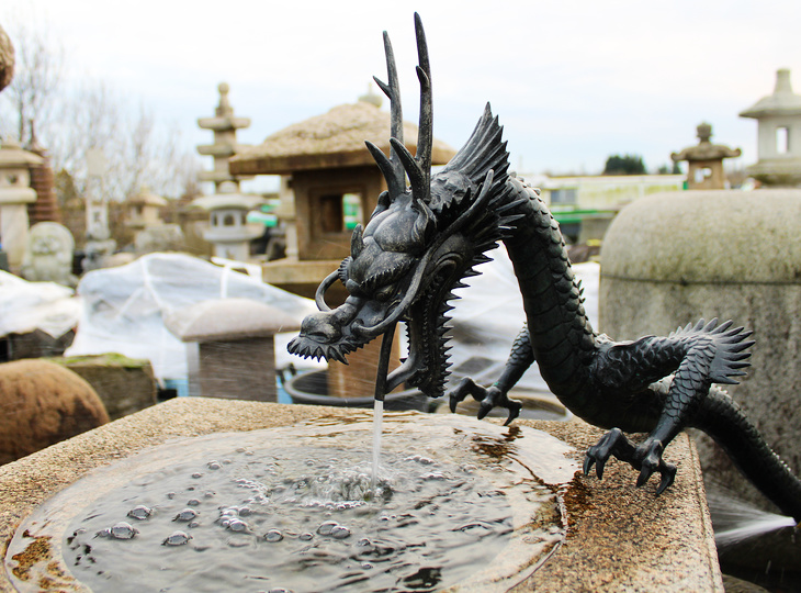 Shoryu Tosuiko, Japanese Bronze Dragon Water Spout - YO07010239