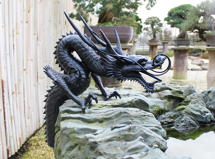 Shoryu Tosuiko, Japanese Bronze Dragon Water Spout - YO07010240