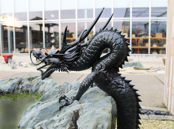 Shoryu Tosuiko, Japanese Bronze Dragon Water Spout - YO07010240