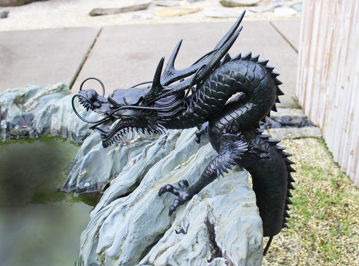 Shoryu Tosuiko, Japanese Bronze Dragon Water Spout - YO07010240