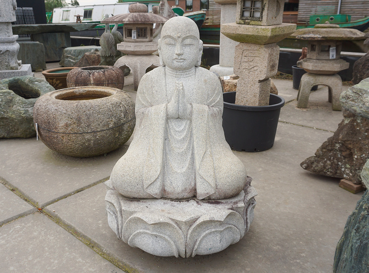 Soryo Ishizo, Japanese Stone Buddhist Monk Statue - YO07010179