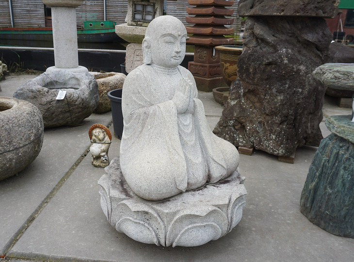 Soryo Ishizo, Japanese Stone Buddhist Monk Statue - YO07010179