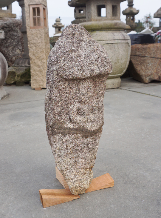 Jizo Gegrafeerde Steen, Japans Antiek Boeddhistisch Beeld - YO07010220