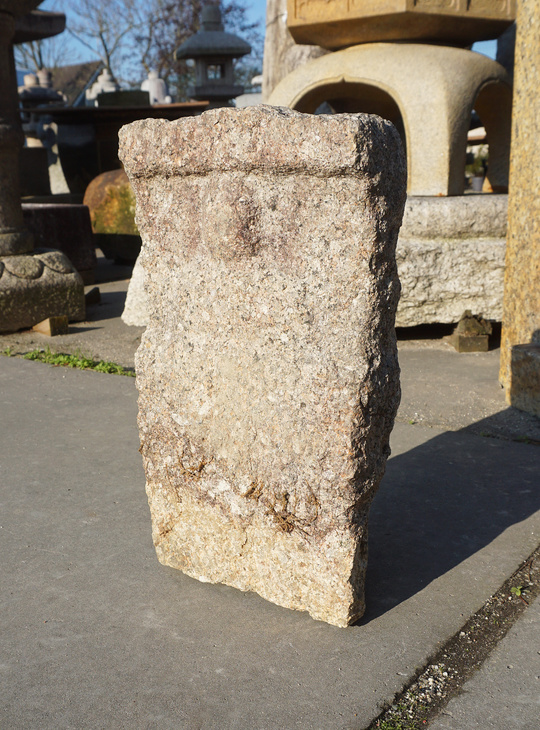 Jizo Gegrafeerde Steen, Japans Antiek Boeddhistisch Beeld - YO07010222