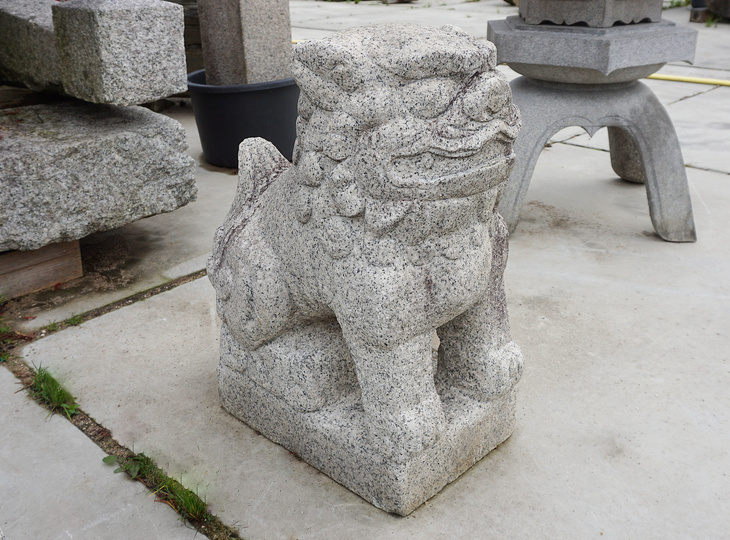 Komainu Set, Antieke Japanse Shishi Leeuwen Standbeelden - YO07010170