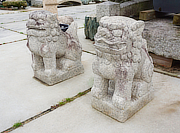 Koop Komainu Set, Antieke Japanse Shishi Leeuwen Standbeelden te koop - YO07010170
