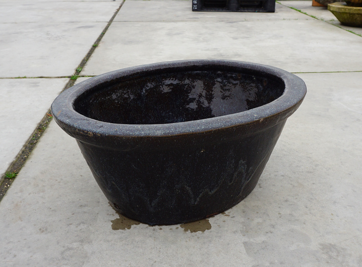 Konpeki Mizubachi, Traditionele Japanse Diepblauwe Waterpot - YO07010142