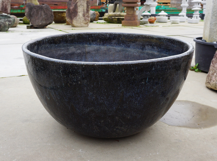 Konpeki Mizubachi, Traditionele Japanse Diepblauwe Waterpot - YO07010144