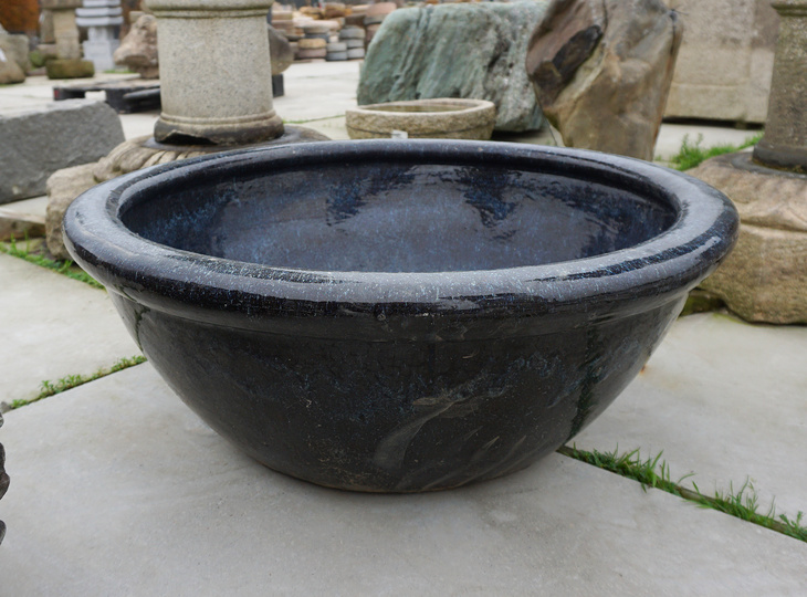Konpeki Mizubachi, Traditionele Japanse Diepblauwe Waterpot - YO07010149