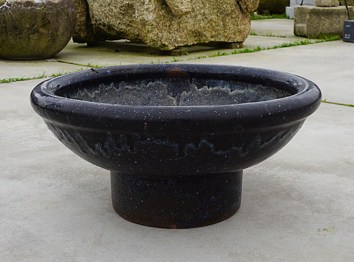 Konpeki Mizubachi, Traditionele Japanse Diepblauwe Waterpot - YO07010156
