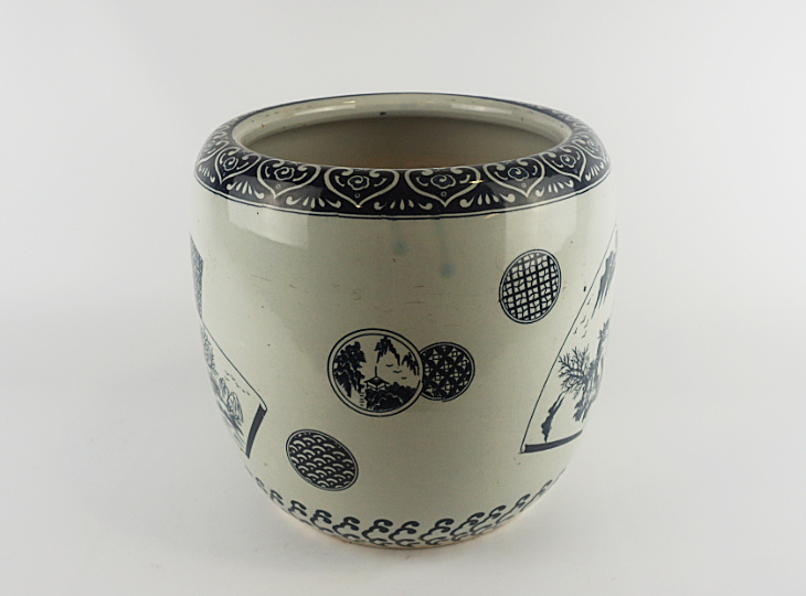 Porseleinen Hibachi, Traditionele Japanse Vuurpot - YO07010072