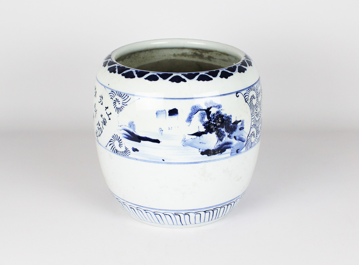 Porseleinen Hibachi, Traditionele Japanse Vuurpot - YO07010244