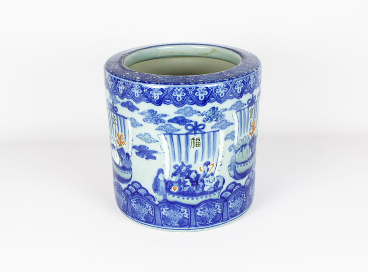 Porseleinen Hibachi, Traditionele Japanse Vuurpot - YO07010245