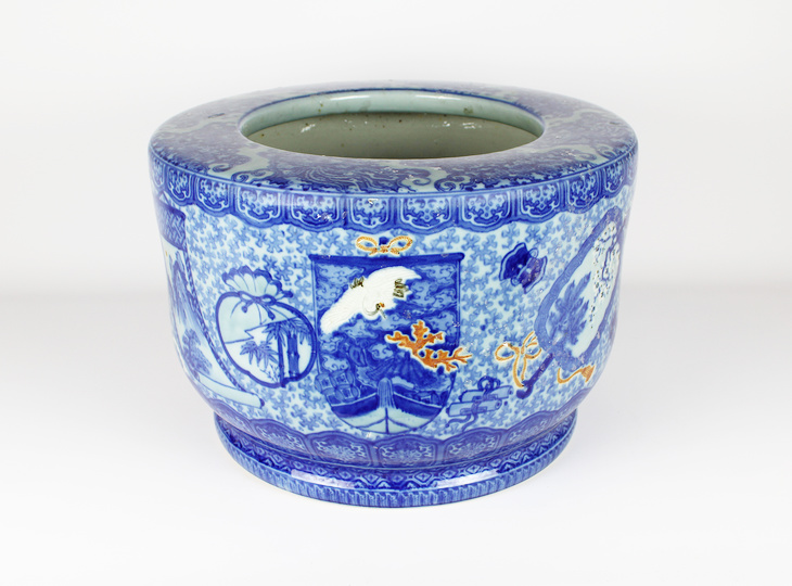 Porseleinen Hibachi, Traditionele Japanse Vuurpot - YO07010253