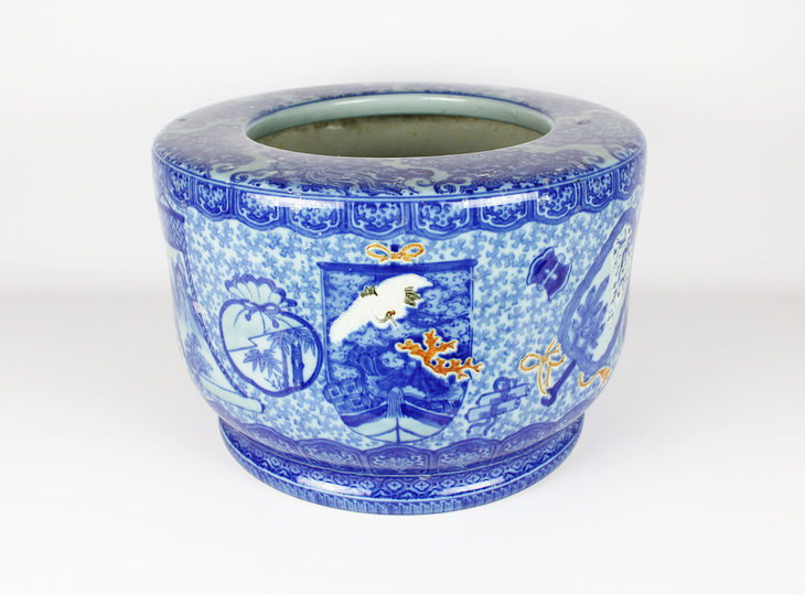 Porseleinen Hibachi, Traditionele Japanse Vuurpot - YO07010253