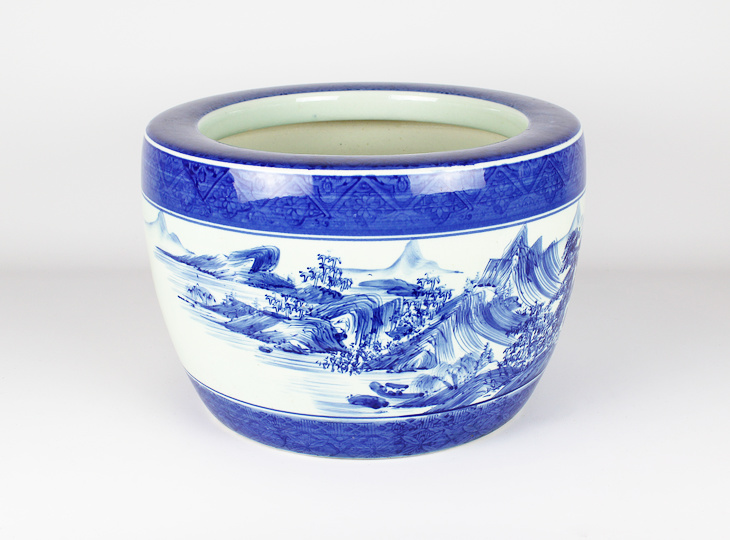 Porseleinen Hibachi, Traditionele Japanse Vuurpot - YO07010256