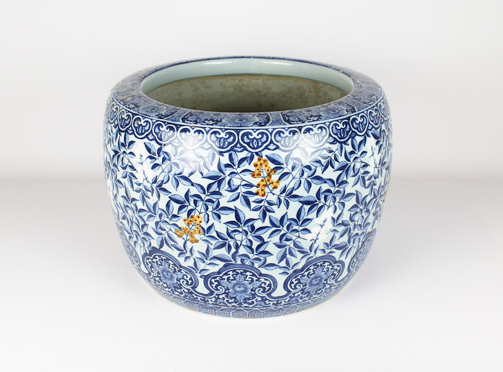 Porseleinen Hibachi, Traditionele Japanse Vuurpot - YO07010257