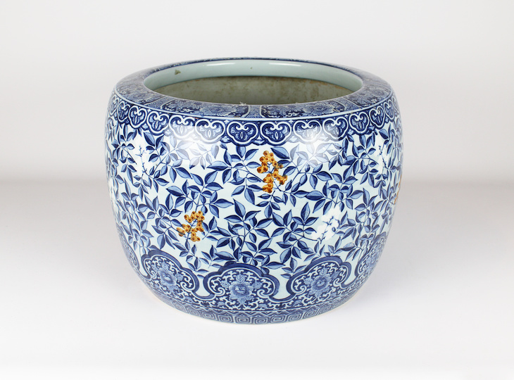 Porseleinen Hibachi, Traditionele Japanse Vuurpot - YO07010257