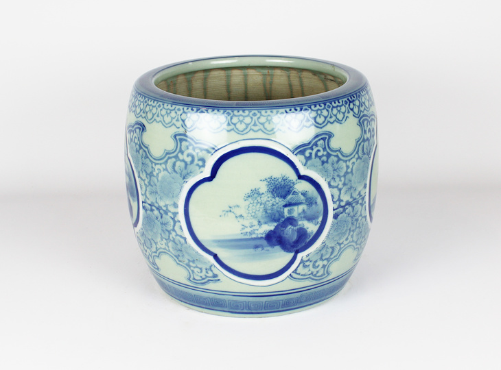 Porseleinen Hibachi, Traditionele Japanse Vuurpot - YO07010259