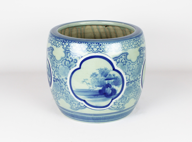 Porseleinen Hibachi, Traditionele Japanse Vuurpot - YO07010259