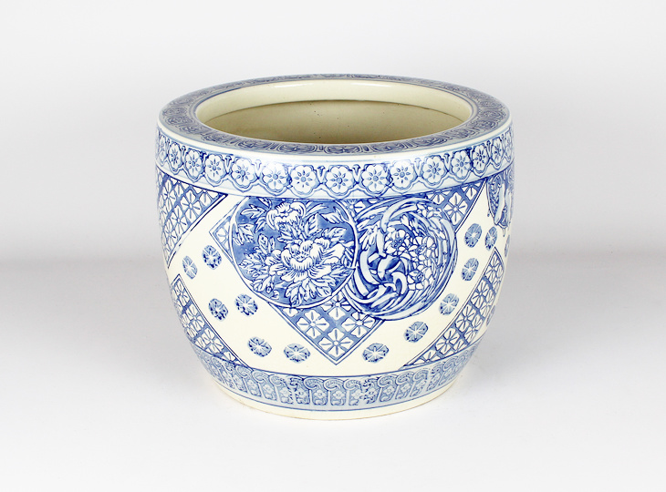 Porseleinen Hibachi, Traditionele Japanse Vuurpot - YO07010261