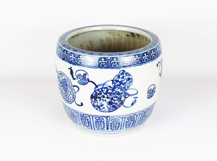 Porseleinen Hibachi, Traditionele Japanse Vuurpot - YO07010262