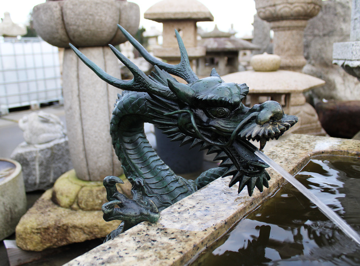 Shoryu Tosuiko, Japanse Waterspuit Bronzen Draak - YO07010238