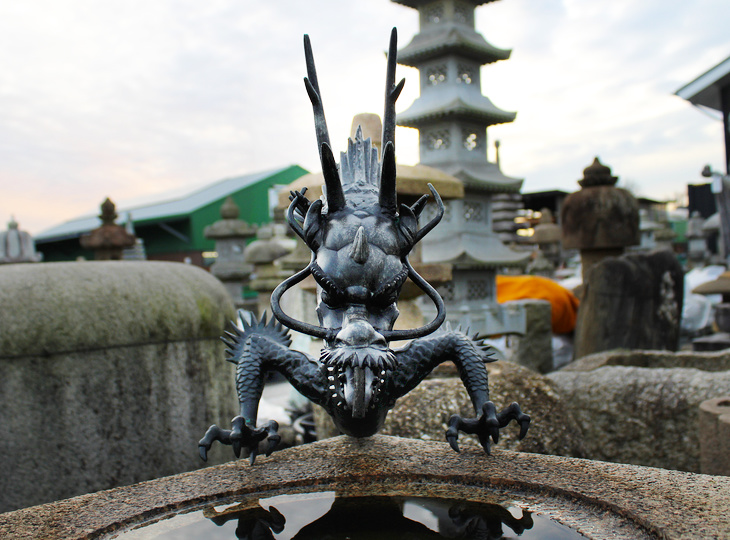 Shoryu Tosuiko, Japanse Waterspuit Bronzen Draak - YO07010239