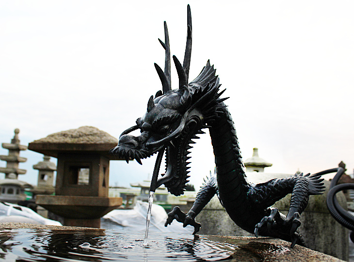 Shoryu Tosuiko, Japanse Waterspuit Bronzen Draak - YO07010239
