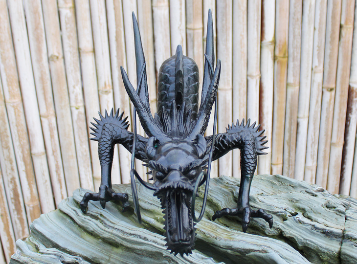 Shoryu Tosuiko, Japanse Waterspuit Bronzen Draak - YO07010240