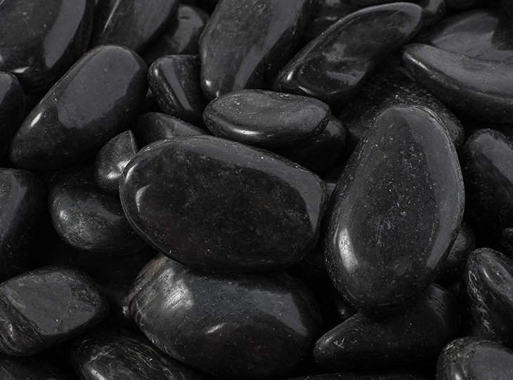 Black Pebbles 100-150 mm, Glitter Stone - YO08020003