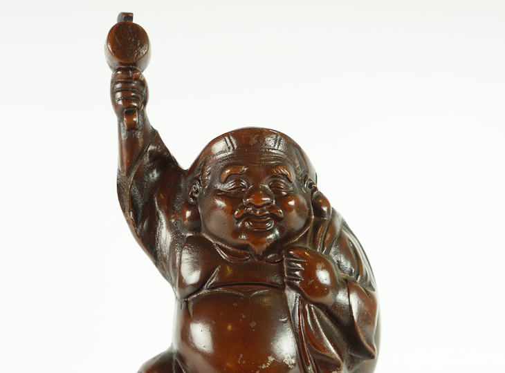 Daikokuten, Japanese Antique Bronze Statue - YO23010171