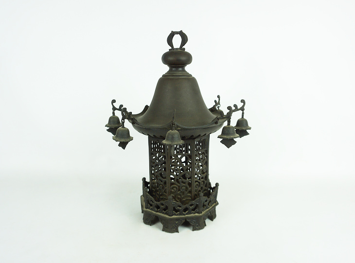 Engawa Tsuridoro, Japanese Antique Metal Lantern - YO23010199