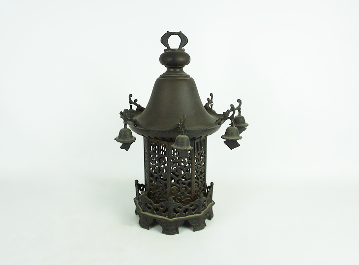 Engawa Tsuridoro, Japanese Antique Metal Lantern - YO23010199