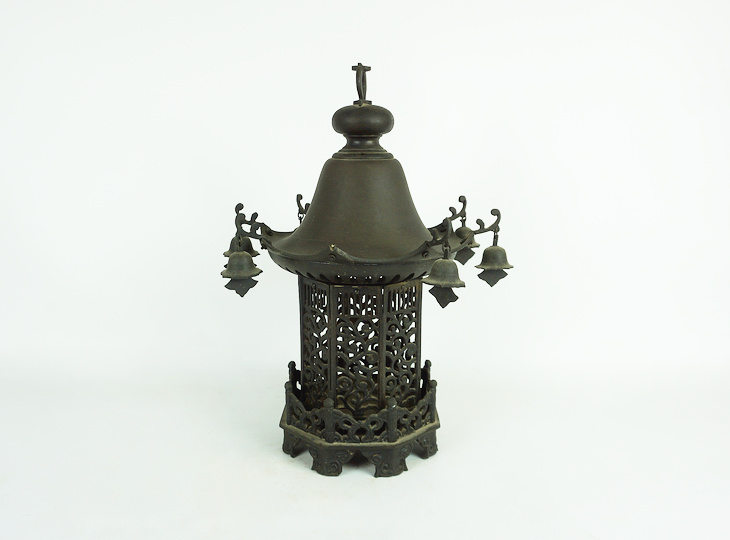 Engawa Tsuridoro, Japanese Antique Metal Lantern - YO23010199