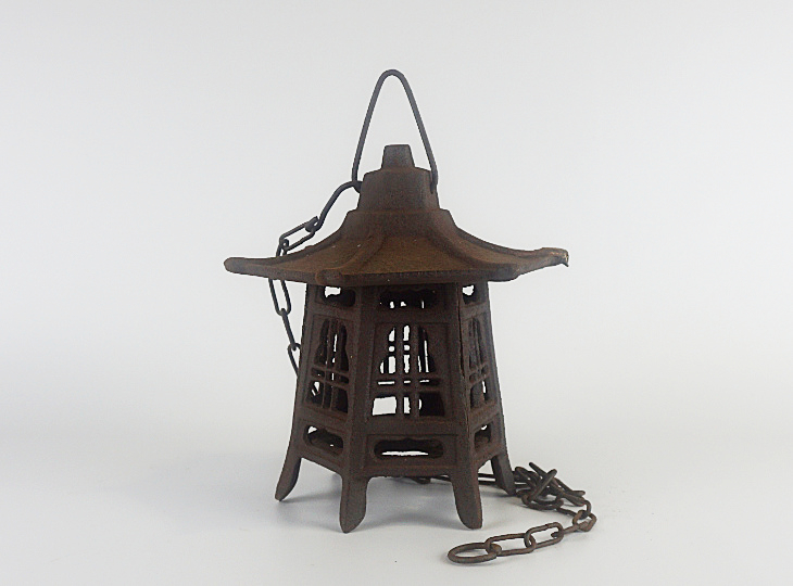 Gacchiri Tsuridōrō, Japanese Antique Metal Lantern - YO23010036