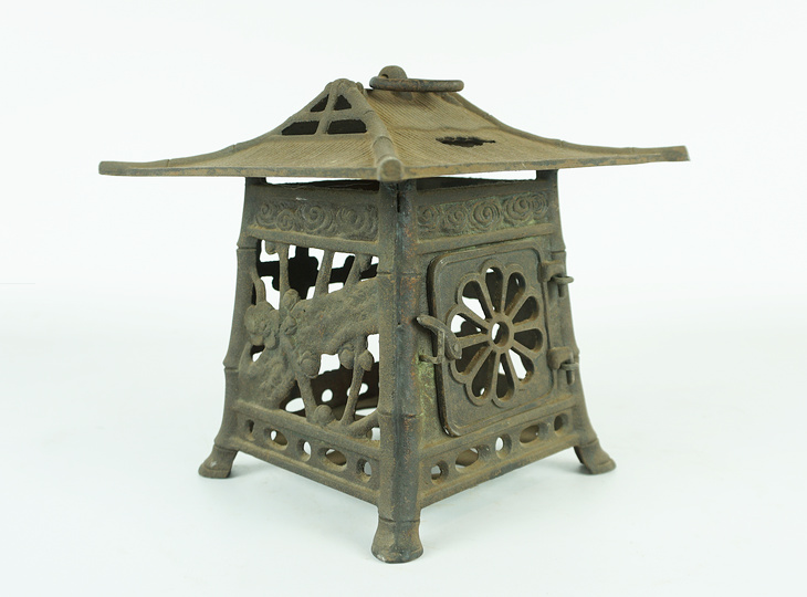 Himawari Tsuridōrō, Japanese Antique Metal Lantern - YO23010158
