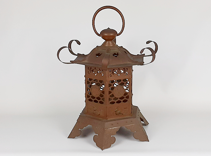 Japanese Antique Metal Lantern, Nara Tsuridōrō - YO23010018