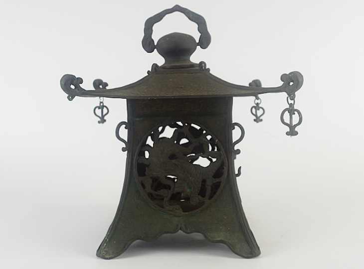 Japanese Antique Metal Lantern, Shinwa Tsuridoro - YO23010056