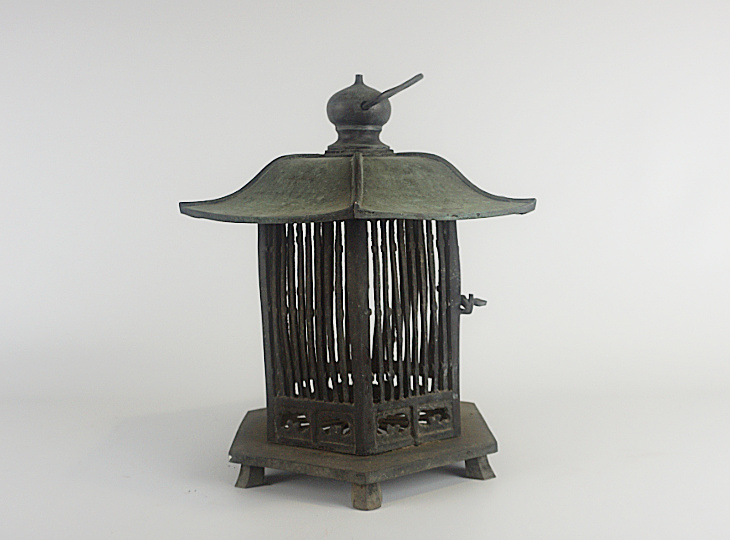 Kaidori Tsuridoro, Japanese Antique Metal Lantern - YO23010047