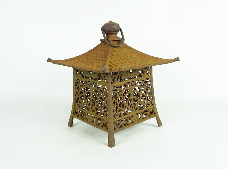 Kokoro Tsuridoro, Japanese Antique Metal Lantern - YO23010201
