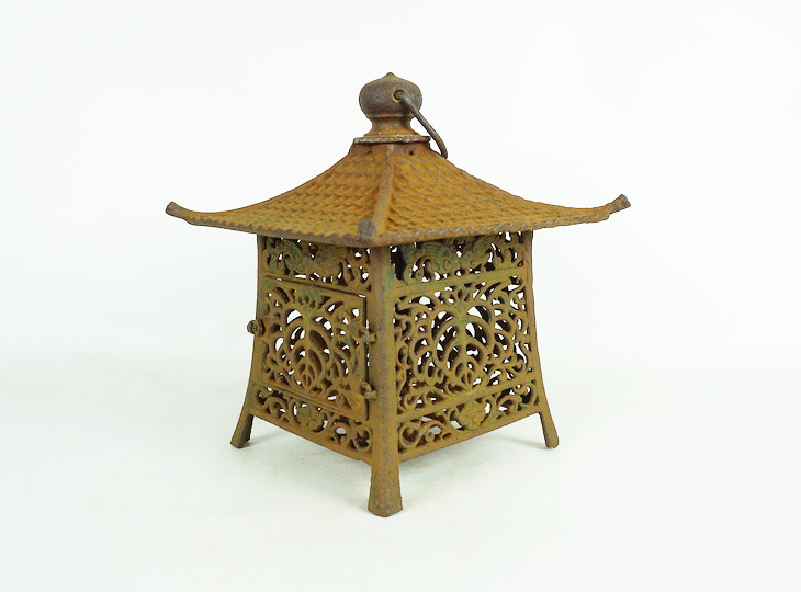 Kokoro Tsuridoro, Japanese Antique Metal Lantern - YO23010201