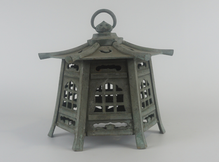 Kumori Tsuridoro, Japanese Antique Metal Lantern - YO23010042