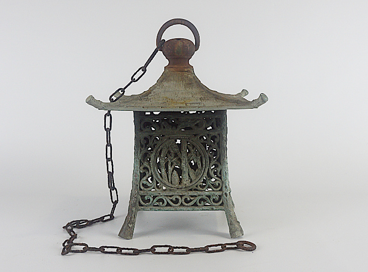 Kusaki Tsuridōrō, Japanese Antique Metal Lantern - YO23010051