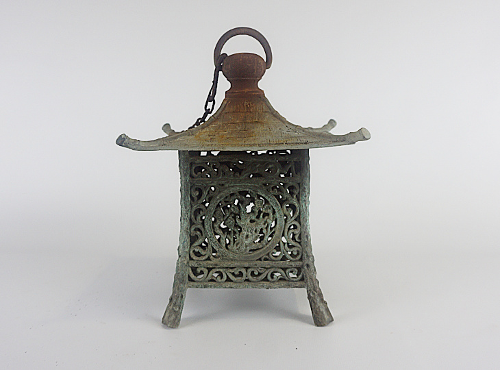 Kusaki Tsuridoro, Japanese Antique Metal Lantern - YO23010051