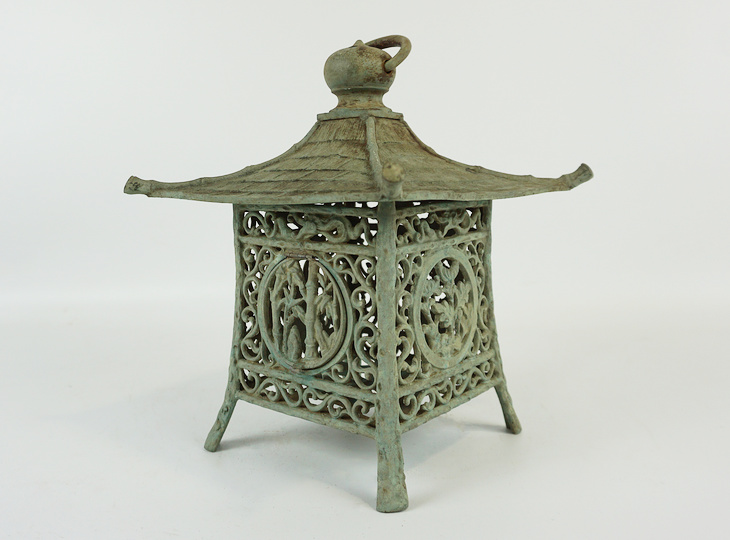 Kusaki Tsuridoro, Japanese Antique Metal Lantern - YO23010151